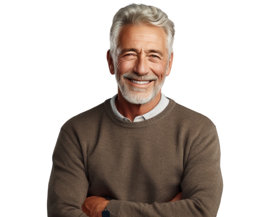Confident smiling senior client of SilverEdge Medicare advisors